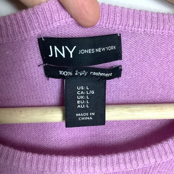 100% 2 ply Cashmere Short Sleeve Top Lavender Pink Size Large - Picture 4 of 10